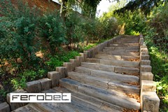 FEROBET Staré Dřevo Schodišťový blok 150 - 150*24*15 - Natur reliéfní